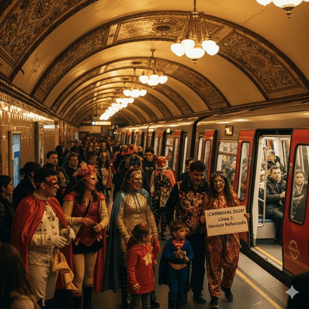 Refuerzo del metro por Carnaval